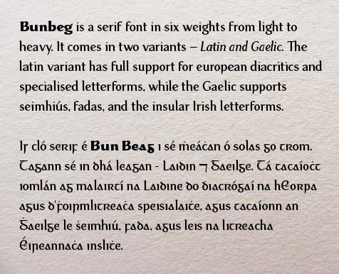 bunbeg font